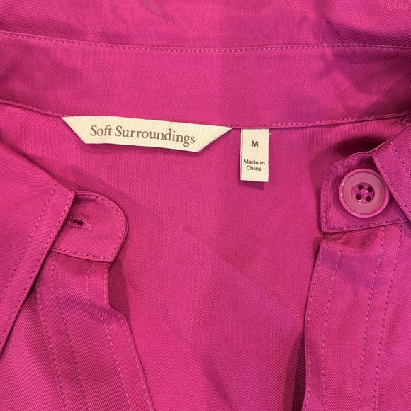 Soft Surroundings Sleeveless Pink Button-Up Dress - Picture 4 of 9